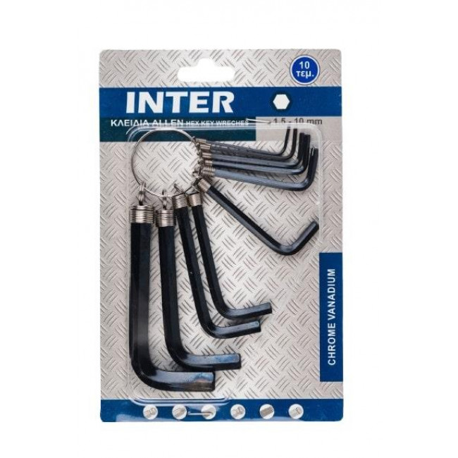 Σετ Αλλεν 10Τεμαχίων Cr.V 1.5-10mm Inter