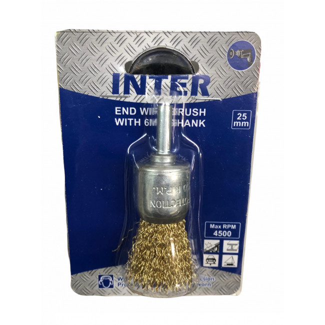 Συρμάτοβουρτσα Πινέλο Αξονάκι 6mm Inter