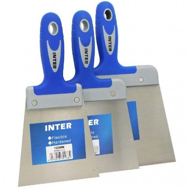 Σπατουλαδόρος Λαστιχένια Λαβή Μπλε/Γκρι Inter