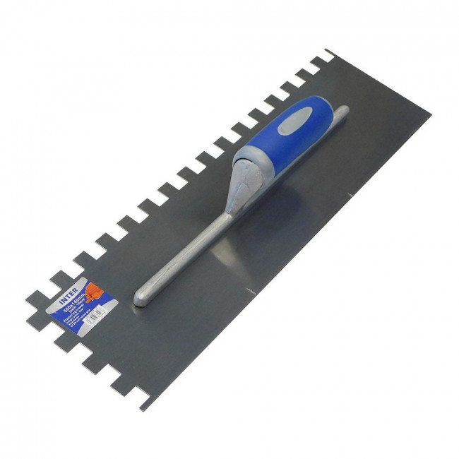 Σπατουλαδόρος Πλακάδων Πλαστική Λαβή 500x140mm Δόντι 10x10 Inter