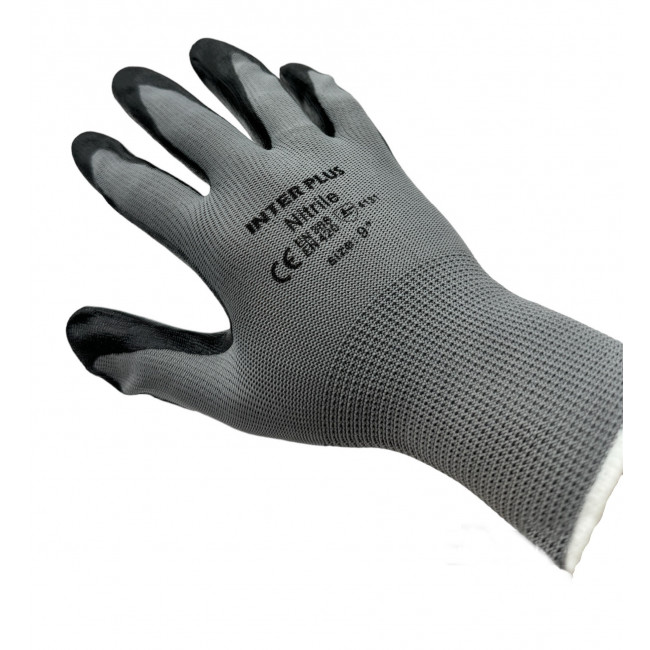 Γάντι Νιτριλίου Μαύρο-Γκρι Inter