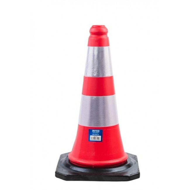 Κώνος Δρόμου Κόκκινος 2 Άσπρες Γραμμές 28x50 Inter