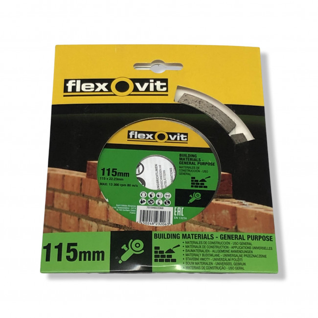 Δίσκος Δόντι 125x22.23 για Τούβλα, Μπετά, Δομικά Flexovit