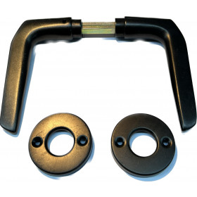 Πόμολο Με Ροζέτα Μαύρο