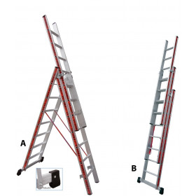 Σκάλα Αλουμινίου 3τεμαχίων Evo Profal 150kg