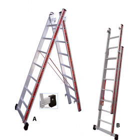 Σκάλα Αλουμινίου 2τεμαχίων Evo Profal