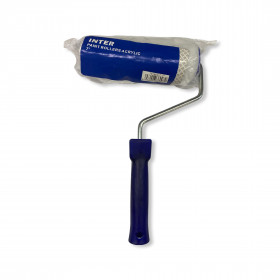 Ρολό Βαφής Λευκό Polyester Μπλέ Λαβή + Τάπα Inter