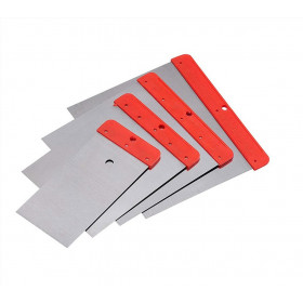 Σετ Σπάτουλες Ατσάλινες 4τεμ. Κόκκινη Luckhaus