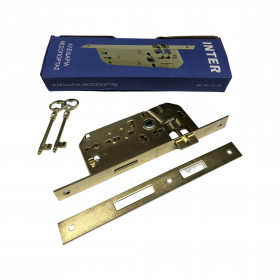 Κλειδαριά Μεσόπορτας BK/40 C/75 Τετράγωνη Χρυσή Πλάκα & Σώμα Inter