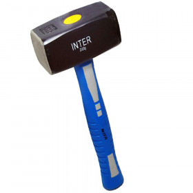 Βαριοπούλα Fiberglass Μπλέ/Γκρί Fiberglass Tpr Din6475 + Δαχτυλίδη Ασφ. Λαβή Inter