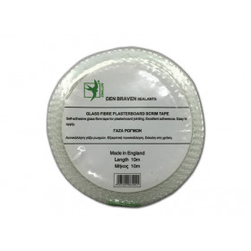 Γάζα Ρωγμών - Γυψοσανίδας 50mm x 20m λευκή DB GLASS FIBRE
